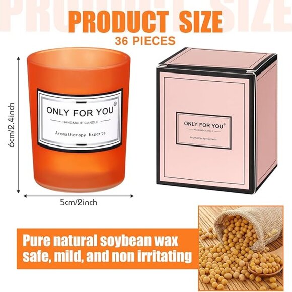 36 Pcs Christmas Candles Bulk Candles for Home Scented Candles Gift Set - Picture 2 of 7